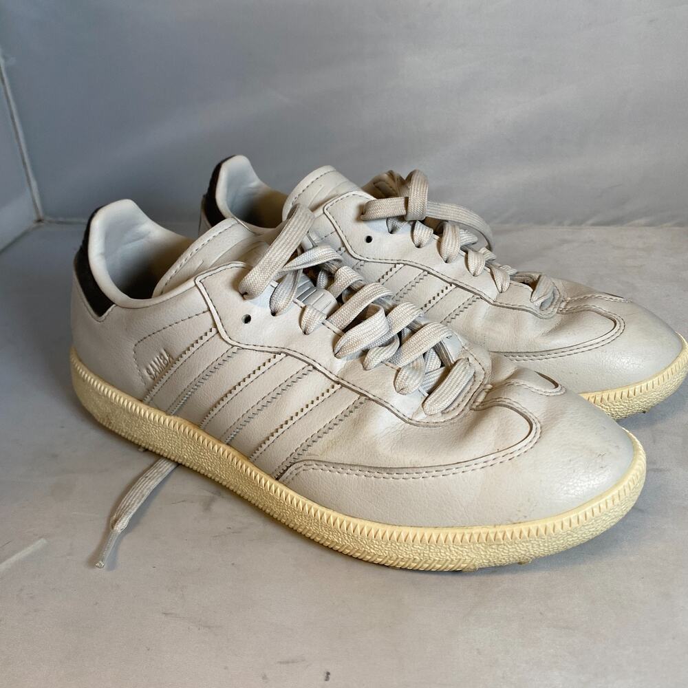 adidas Samba Golf Mens Size 7.5 m/ Off White / Brown Leather Spikeless